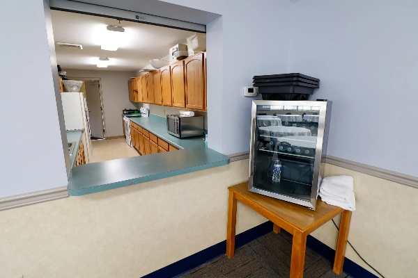 Norma Dan Motel meeting space kitchen area