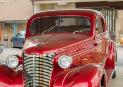 Classic red car at Pigeon Forge Rod Run