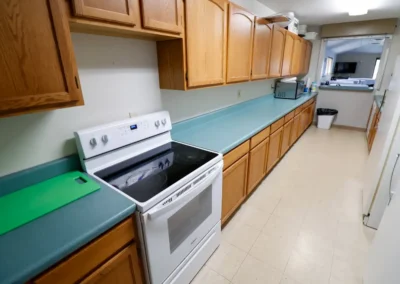 Norma Dan Motel kitchen prep area